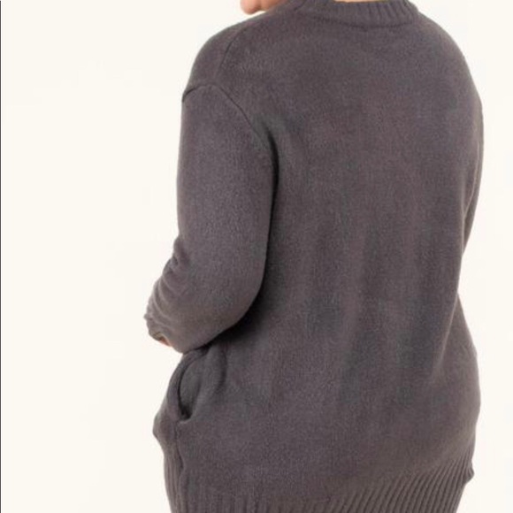 On Screen Sweater Dress Charcoal NWOT - Picture 2 of 5